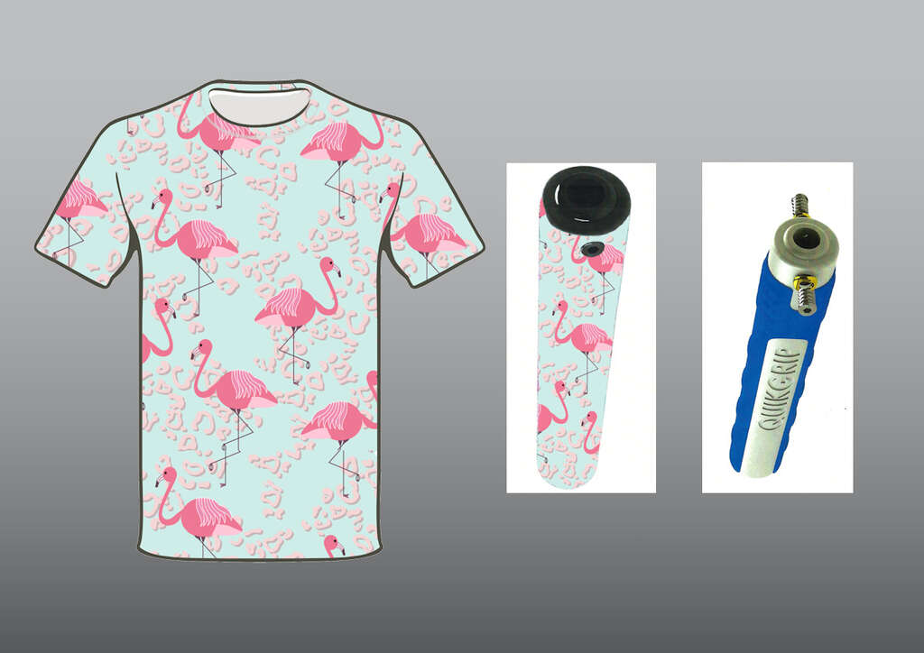 Flamingo Shirt and Golf Grip