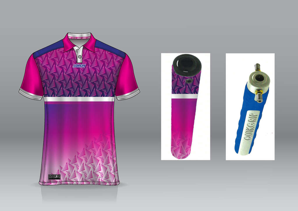 Purple Shirt and Golf Grip